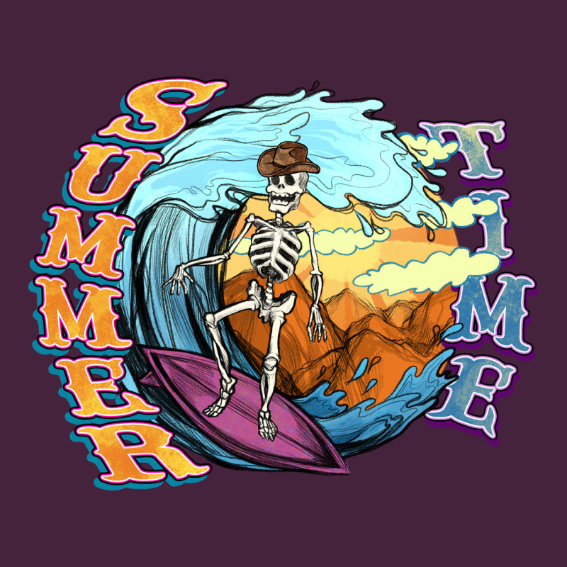 Summer Time Skeleton Surfing Premium Tee by NancyCooperArtShop | Teevron