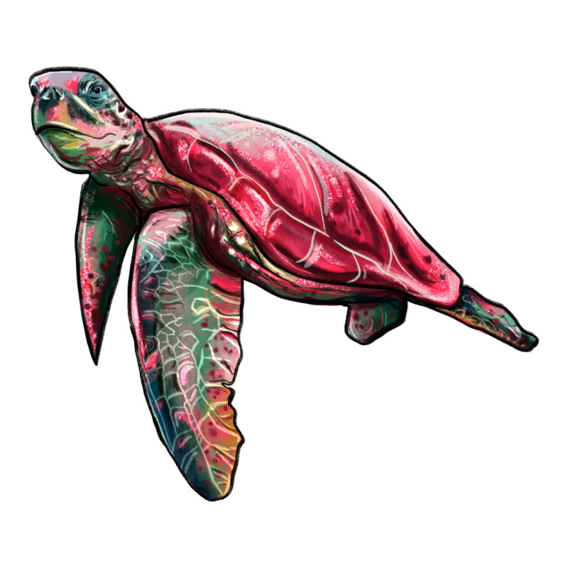 Sea Turtle Pink Glitter Zipper Hoodie by Artiststas | Teevron