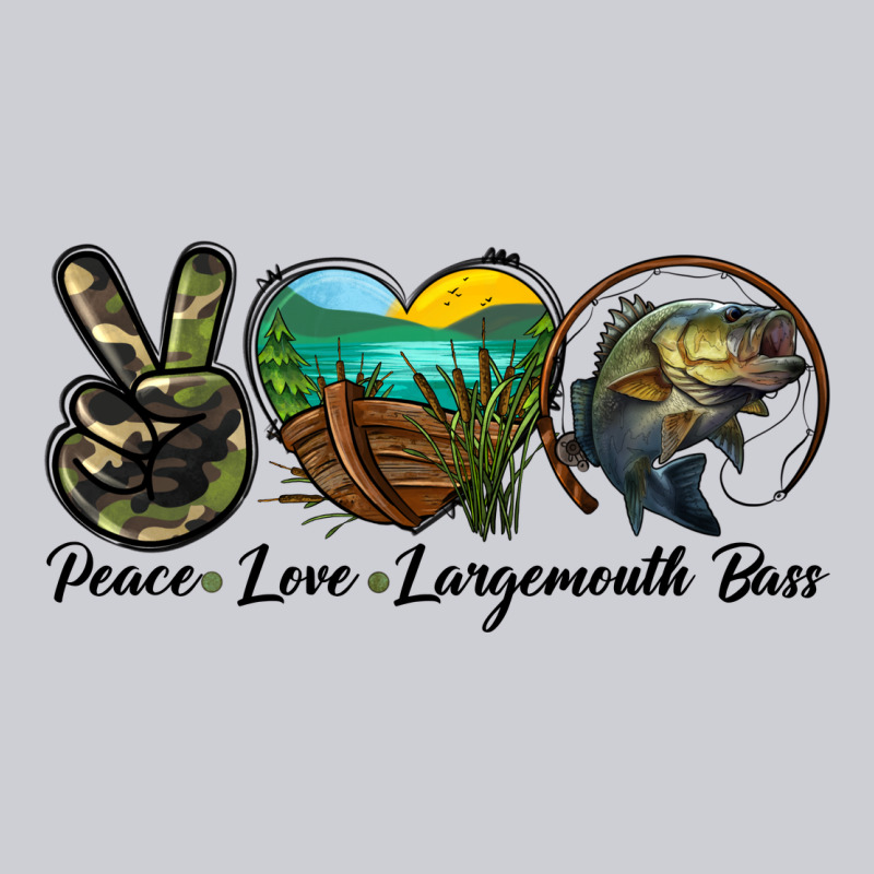 Peace Love Largemouth Bass Heavyweight Sweatshirt by LillyAllenDesigns | Teevron