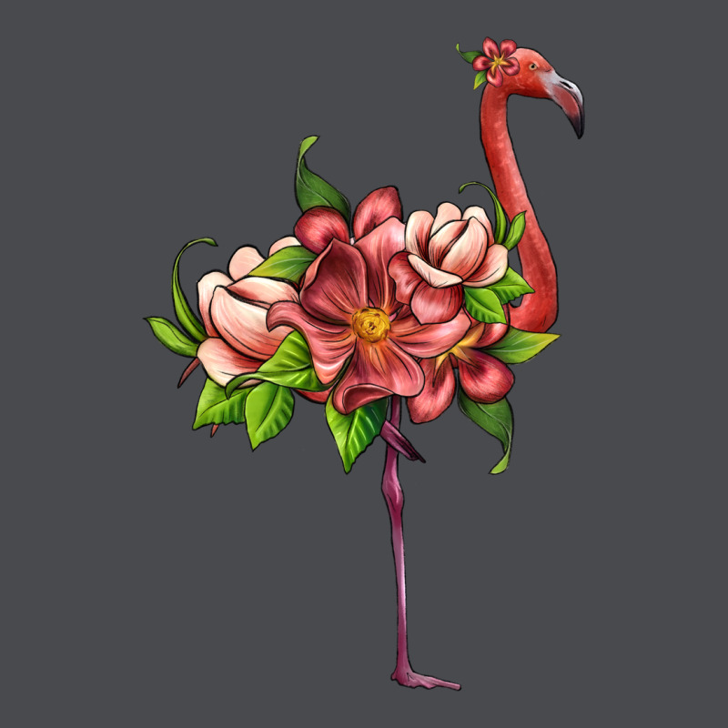 Flamingo With Tropical Flowers Zipper Hoodie by Artiststas | Teevron