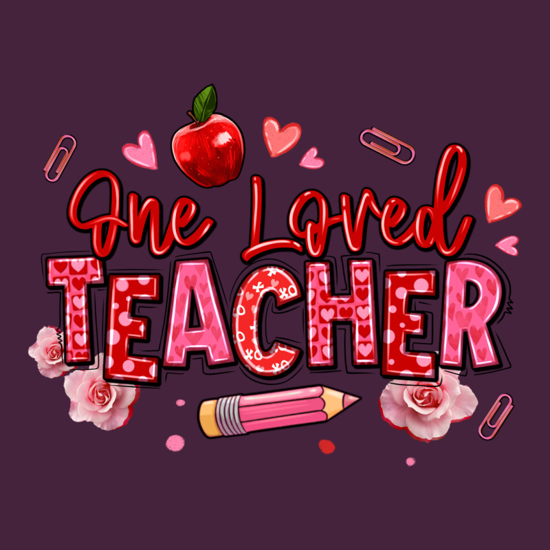 One Loved Teacher Afro Messy Bun Premium Tee by texasbilliewilder | Teevron