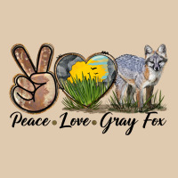 Peace Love Gray Fox Heavyweight Sweatshirt | Teevron