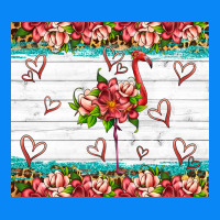 Flamingo With Tropical Flowers Zipper Hoodie | Teevron