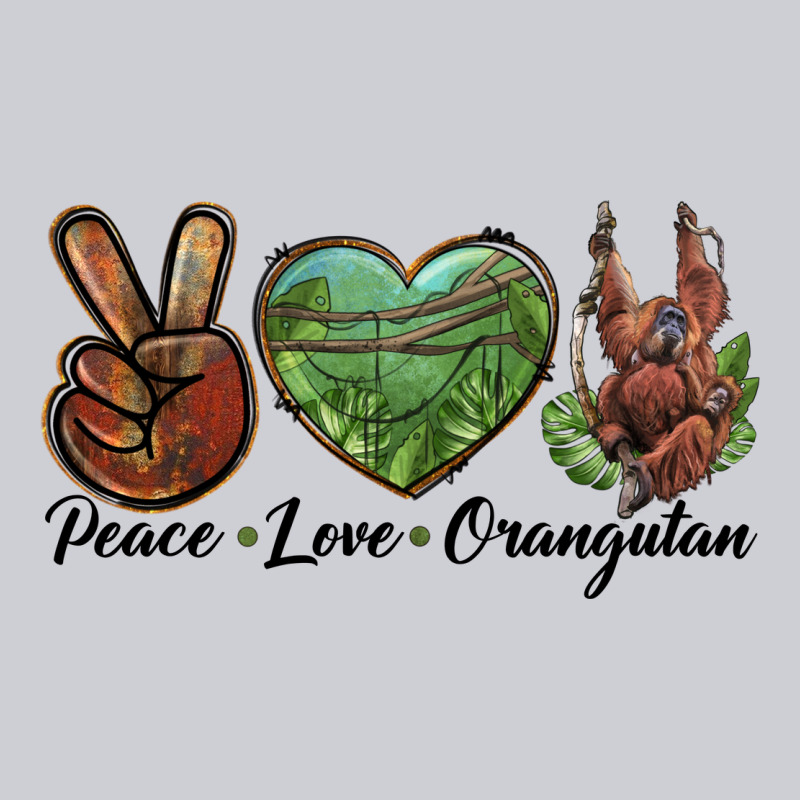 Peace Love Orangutan Heavyweight Sweatshirt by LillyAllenDesigns | Teevron
