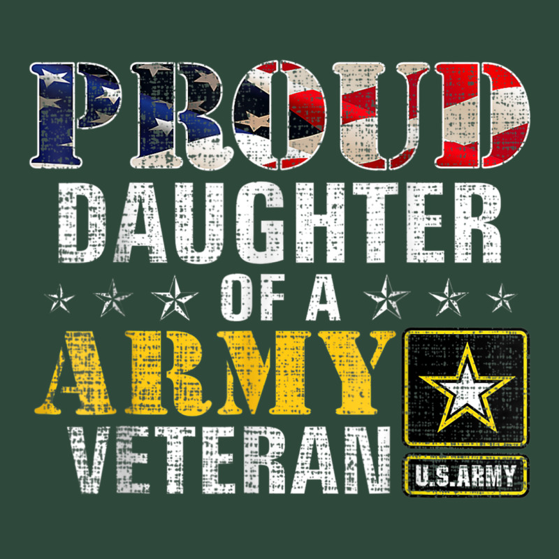 Proud Daughter Of A Army Veteran American Flag Military Gift Zipper Hoodie by longCreatives | Teevron
