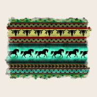 Turquoise Aztec Bullskull And Horse Premium Sweatshirt | Teevron