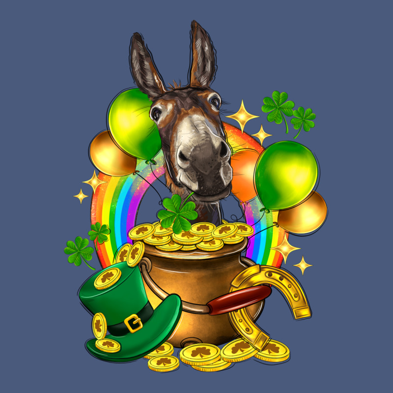 St. Patrick's Donkey With Balloon Vintage Hoodie by HowdyJamesFarm | Teevron