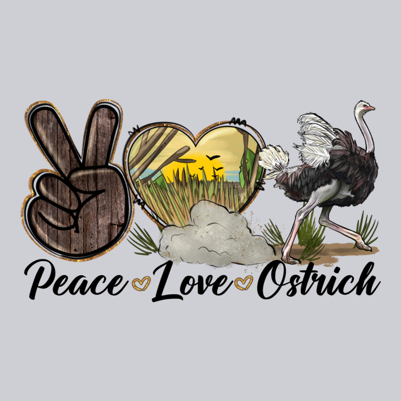 Peace Love Ostrich Heavyweight Sweatshirt by LillyAllenDesigns | Teevron