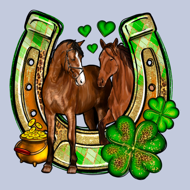 St. Patrick's Day Horse Horseshoe Long Sleeve Tee by OliviaCreatesArt | Teevron