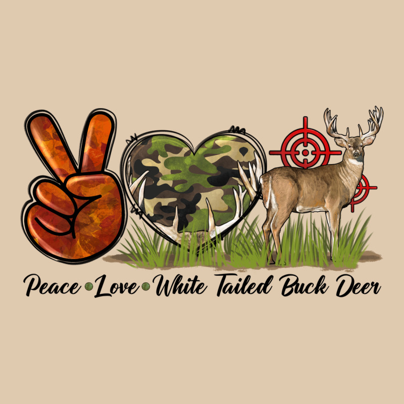 Peace Love White Tailed Buck Deer Heavyweight Sweatshirt by LillyAllenDesigns | Teevron