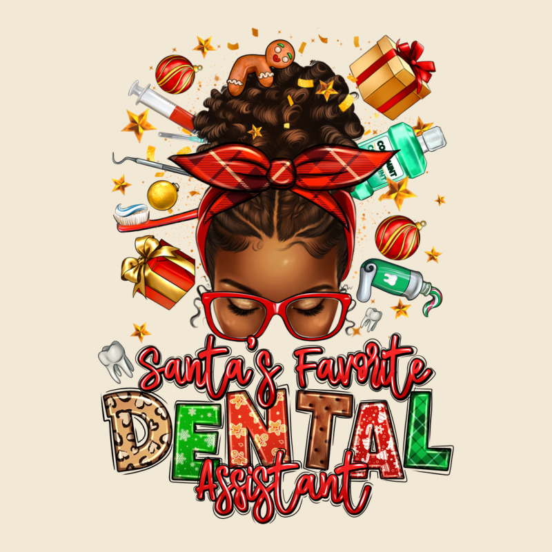 Santa's Favorite Dental Assistant Afro Messy Bun Premium Tee by texasbilliewilder | Teevron