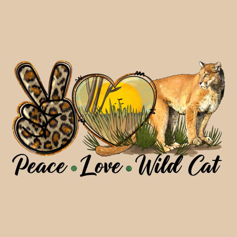 Peace Love Wild Cat Heavyweight Sweatshirt by LillyAllenDesigns | Teevron