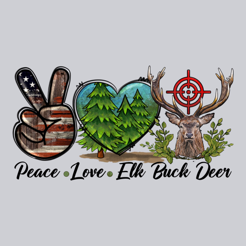 Peace Love Elk Buck Deer Heavyweight Sweatshirt by LillyAllenDesigns | Teevron
