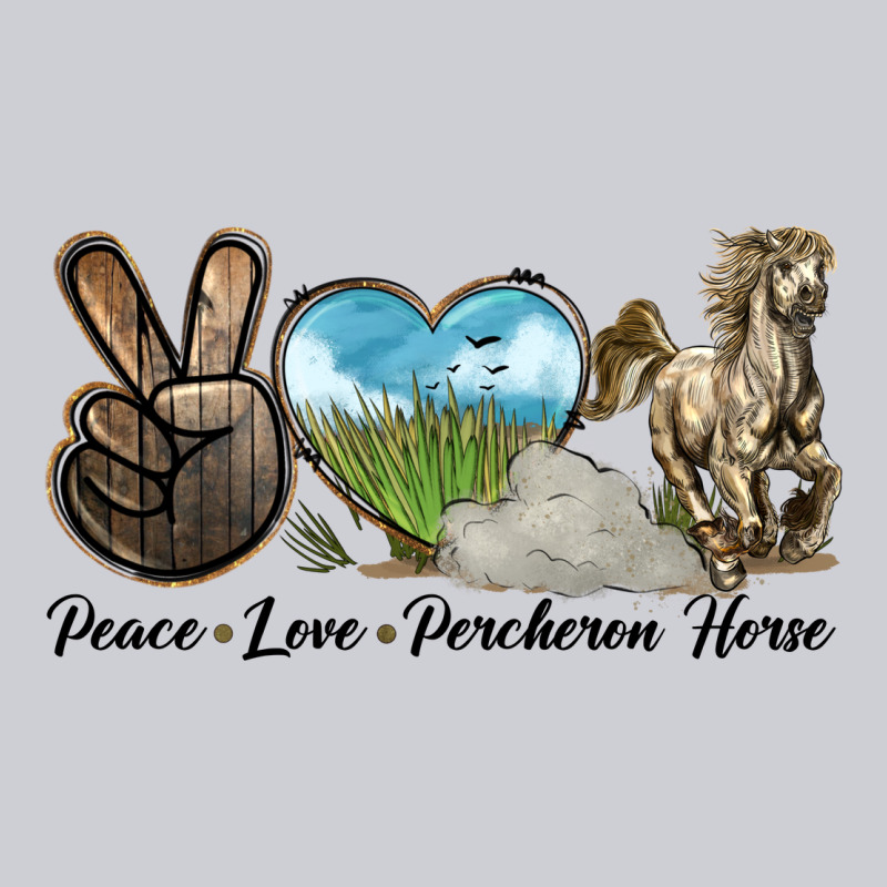 Peace Love Percheron Horse Heavyweight Sweatshirt by LillyAllenDesigns | Teevron