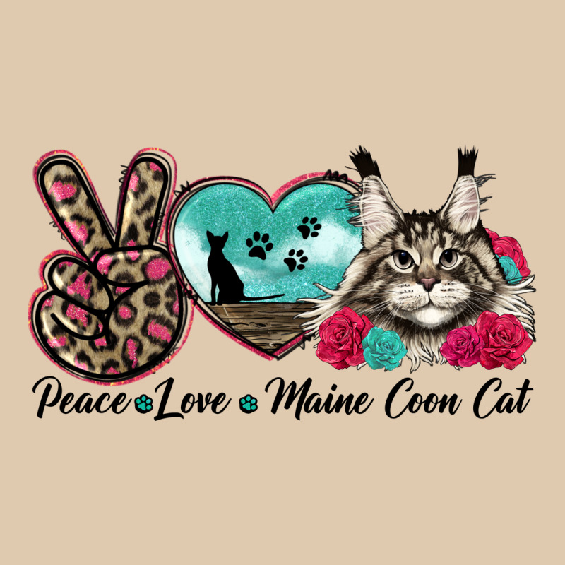 Peace Love Maine Coon Cat Heavyweight Sweatshirt by LillyAllenDesigns | Teevron