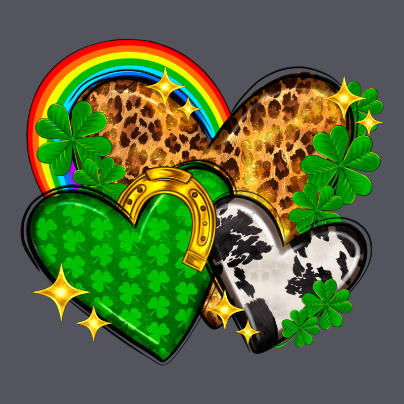 St. Patrick's Day Hearts With Leopard Vintage Hoodie by HowdyJamesFarm | Teevron