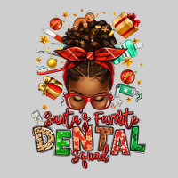 Santa's Favorite Dental Squad Afro Messy Bun Premium Tee | Teevron