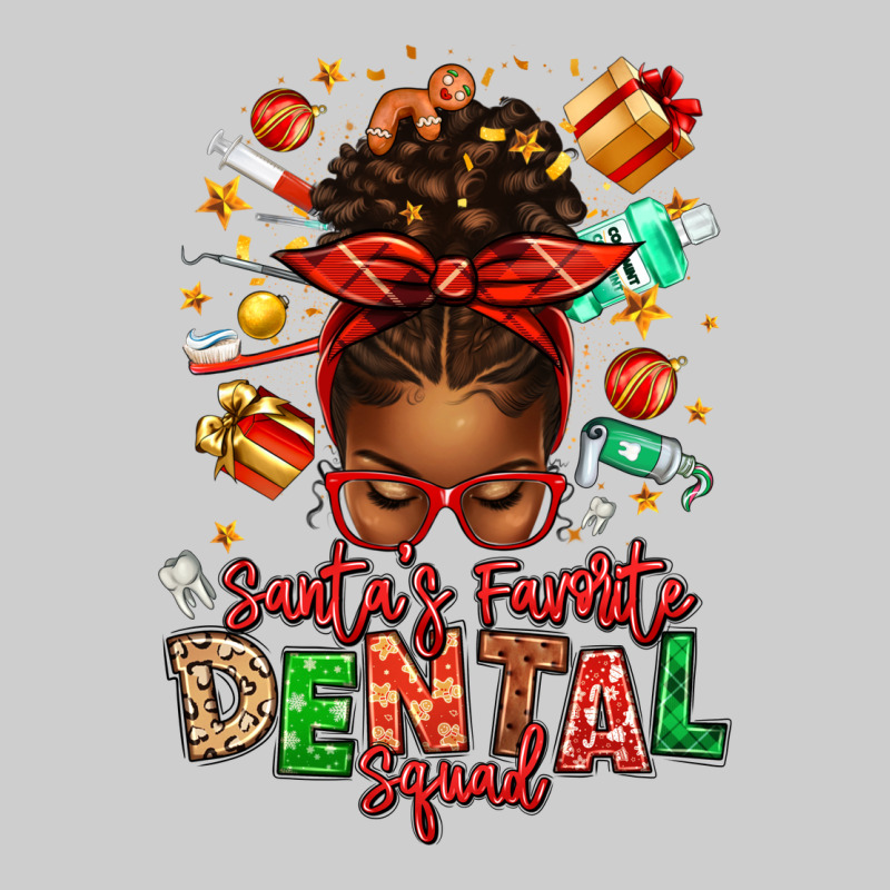 Santa's Favorite Dental Squad Afro Messy Bun Premium Tee by texasbilliewilder | Teevron