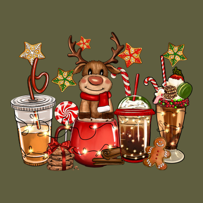 Christmas Reindeer Coffee Vintage Tee by CowGirlArtShop | Teevron
