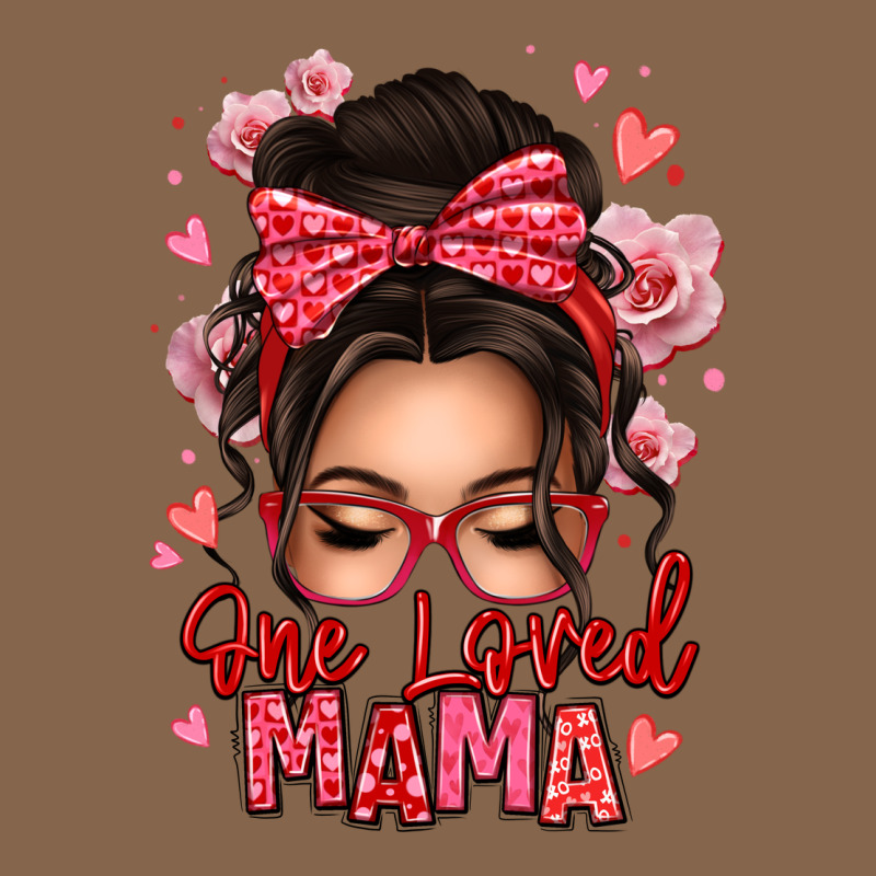 One Loved Mama Messy Bun Premium Tee by texasbilliewilder | Teevron