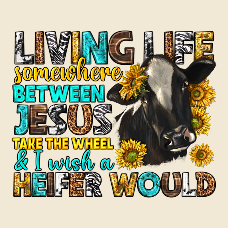 Living Life Somewhere Between Jesus Ladies Tee by texasbilliewilder | Teevron