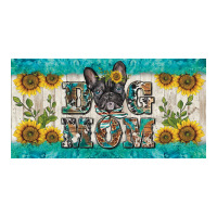 dog mom french  bulldog license plate template | Teevron