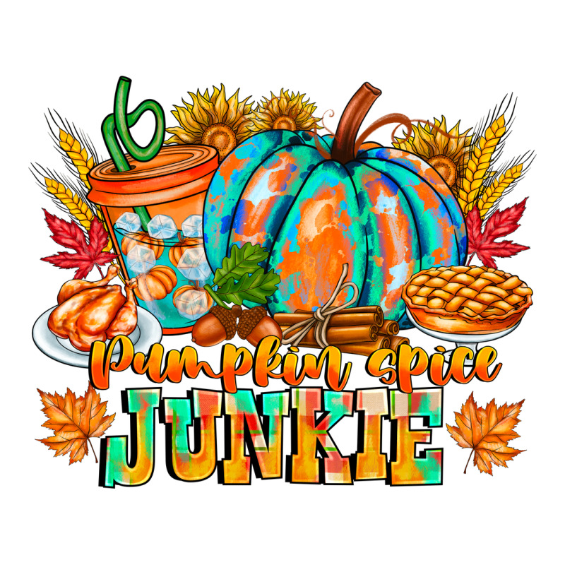 Pumpkin Spice Junkie Premium Hoodie by CowhideDigitalArt | Teevron