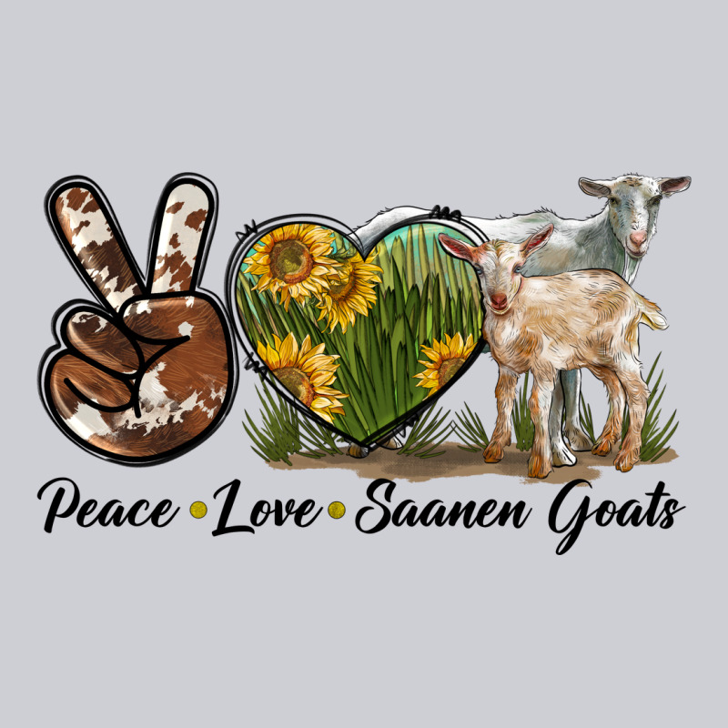 Peace Love Saanen Goats Heavyweight Sweatshirt by LillyAllenDesigns | Teevron