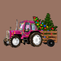 Pink Christmas Farm Tractor Premium Hoodie | Teevron