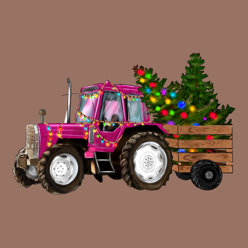 Pink Christmas Farm Tractor Premium Hoodie by RanaPortraitStore | Teevron