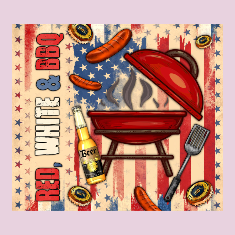 Red White And Bbq Usa Flag Classic Tee by TumblerDesignByShophia | Teevron