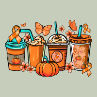 Kidney Cancer Coffee Cups Orange Ribbon Ladies Tee | Teevron