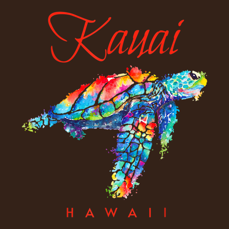Kauai Hawaii Watercolor Sea Turtle Souvenir Heavy Core Tee by longCreatives | Teevron