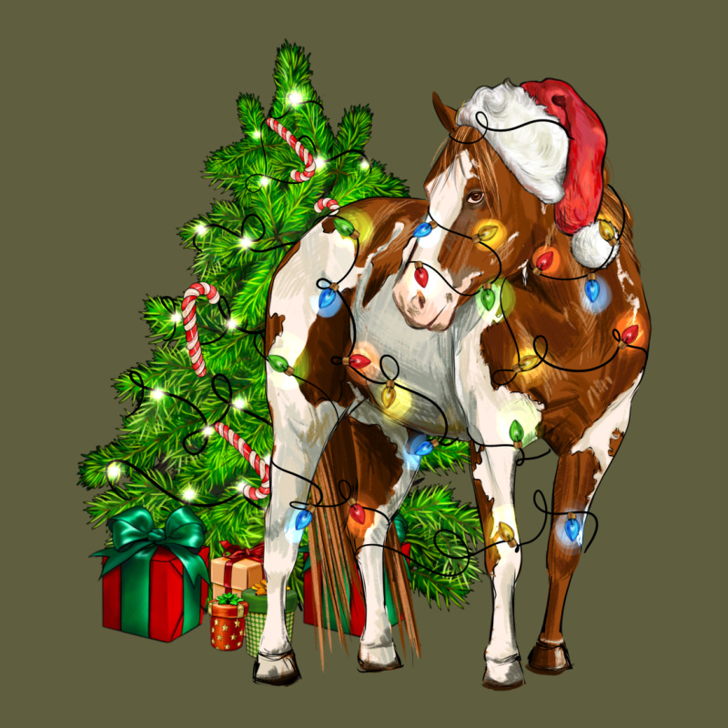American Paint Horse Christmas Tree Vintage Tee by CowGirlArtShop | Teevron