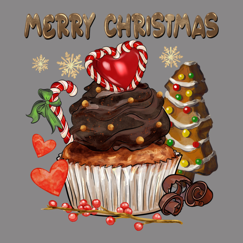Merry Christmas Cupcake Chocolate Vintage Tee by CowGirlArtShop | Teevron