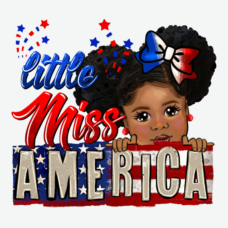 Little Miss America Black Girl Peekaboo Urban Heavy Tee by CowGirlArtShop | Teevron
