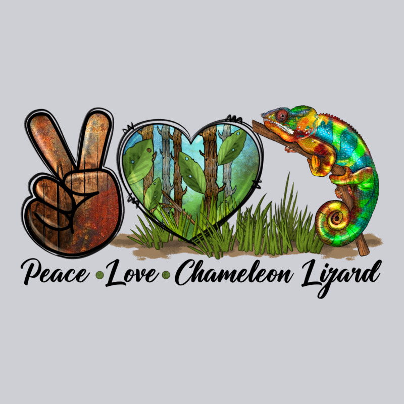 Peace Love Chameleon Lizard Heavyweight Sweatshirt by LillyAllenDesigns | Teevron
