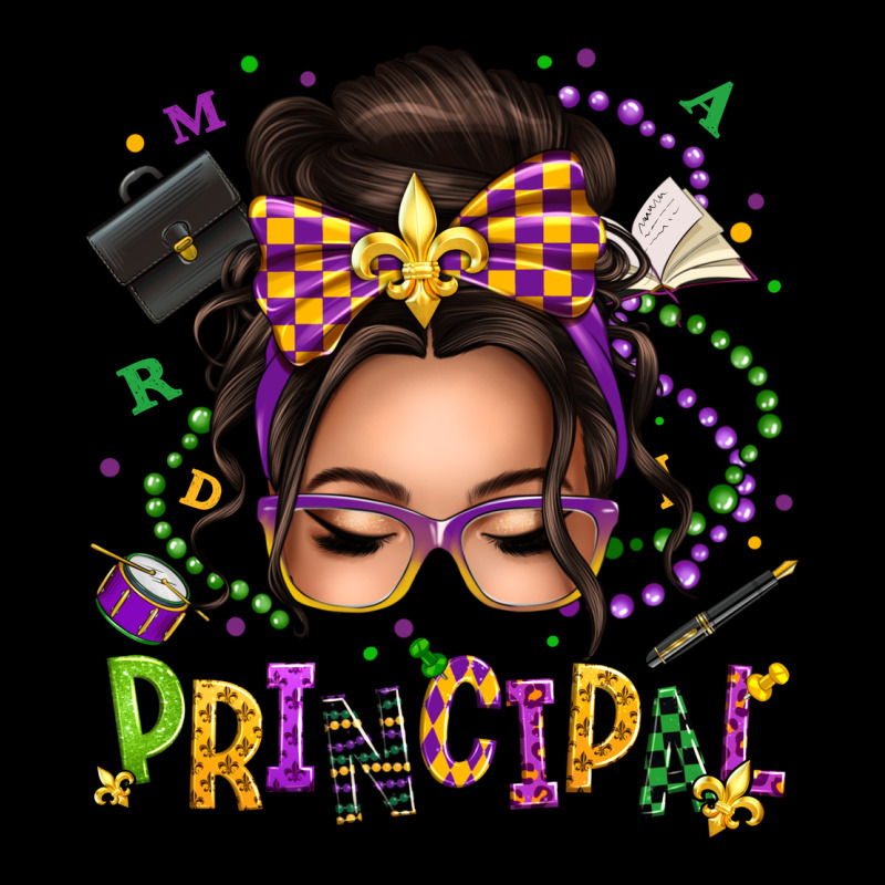Mardi Gras Principal Caucasian Messy Bun Premium Tee by texasbilliewilder | Teevron