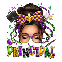 mardi gras principal caucasian messy bun | Teevron