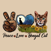 Peace Love Bengal Cat Head Heavyweight Sweatshirt | Teevron