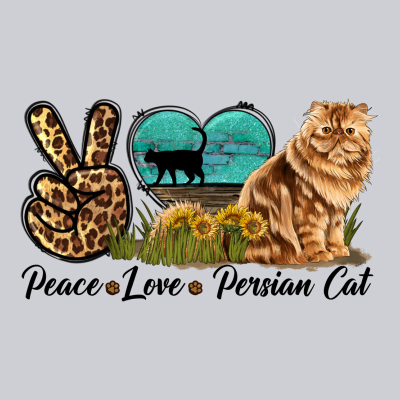Peace Love Persian Cat Heavyweight Sweatshirt by LillyAllenDesigns | Teevron