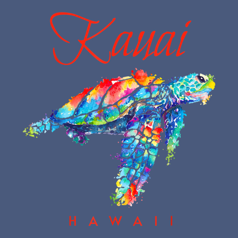 Kauai Hawaii Watercolor Sea Turtle Souvenir Vintage Hoodie by longCreatives | Teevron