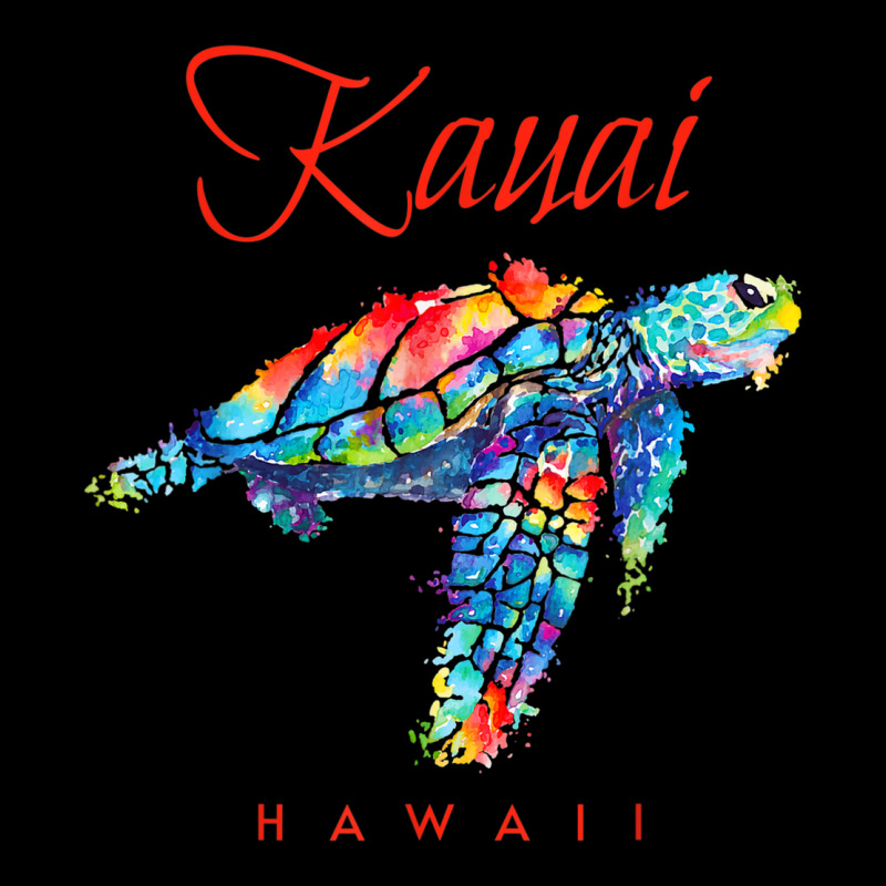 Kauai Hawaii Watercolor Sea Turtle Souvenir Zipper Hoodie by longCreatives | Teevron