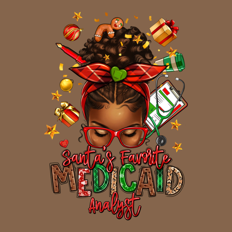 Santa's Favorite Medicaid Analyst Afro Messy Bun Premium Tee by texasbilliewilder | Teevron