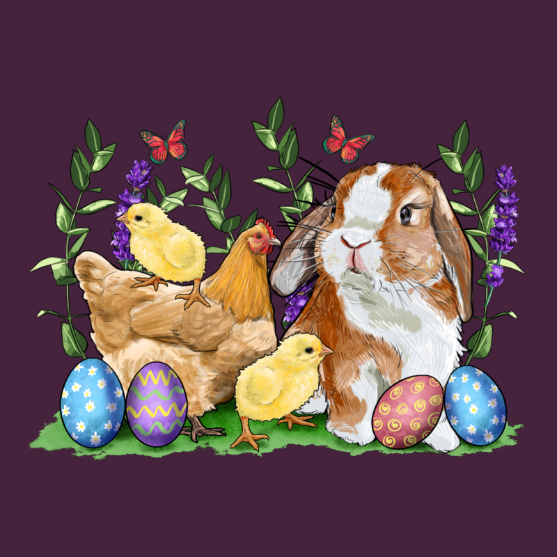 Easter Bunny And Chicks With Floral Premium Tee by RanaPortraitStore | Teevron