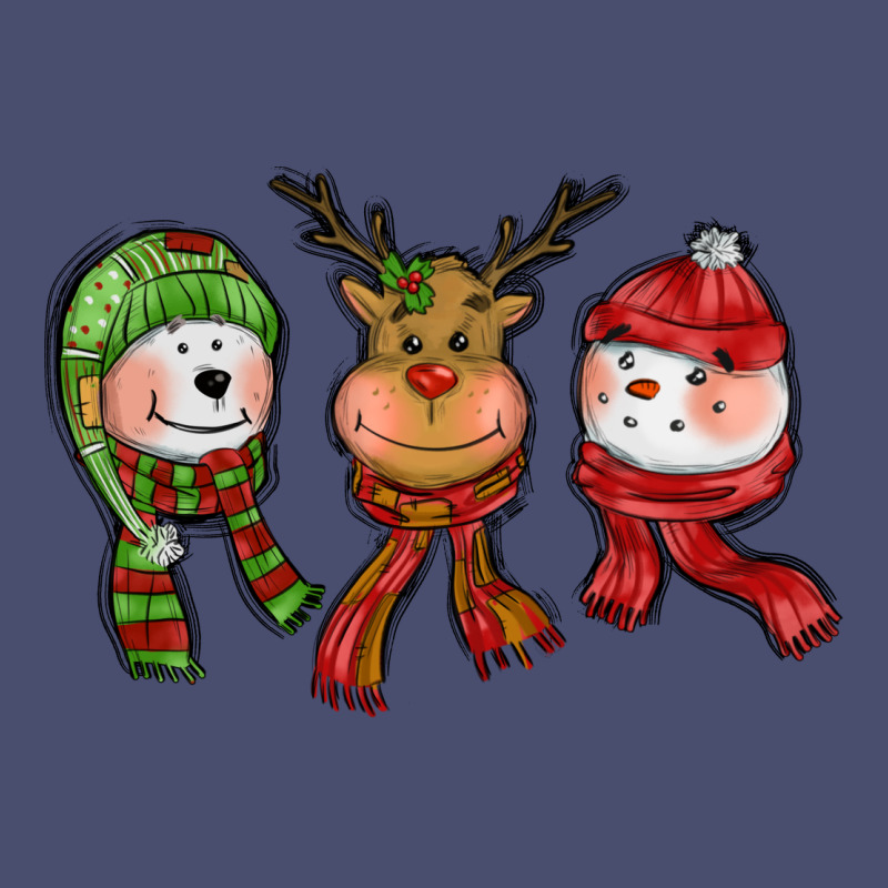 Christmas Reindeer Polar Bear Snowman Vintage Tee by CowGirlArtShop | Teevron