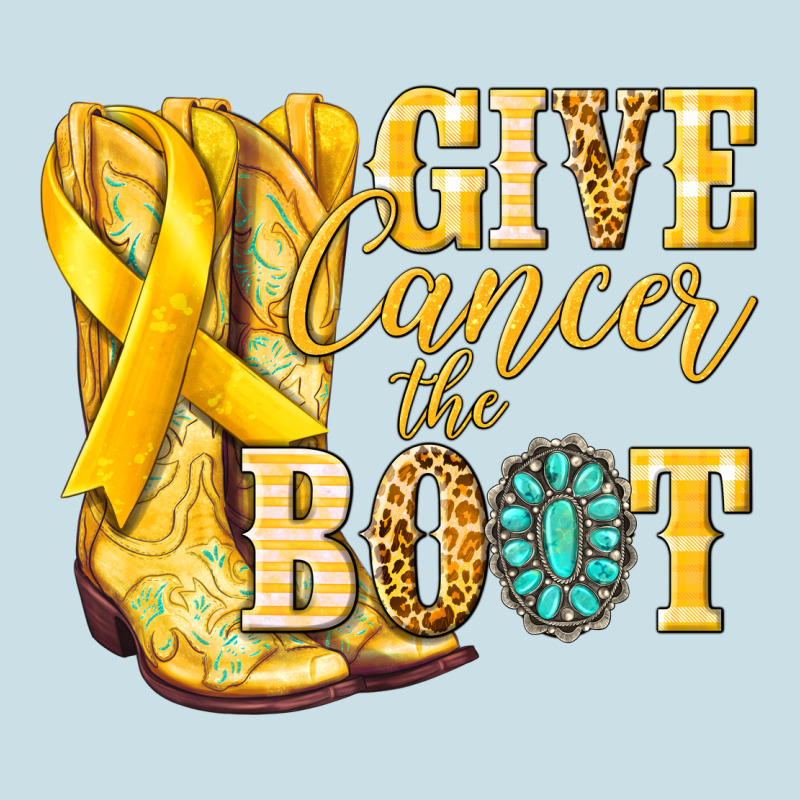 Give Cancer The Boot Childhood Cancer Ladies Tee by NancyCooperArtShop | Teevron