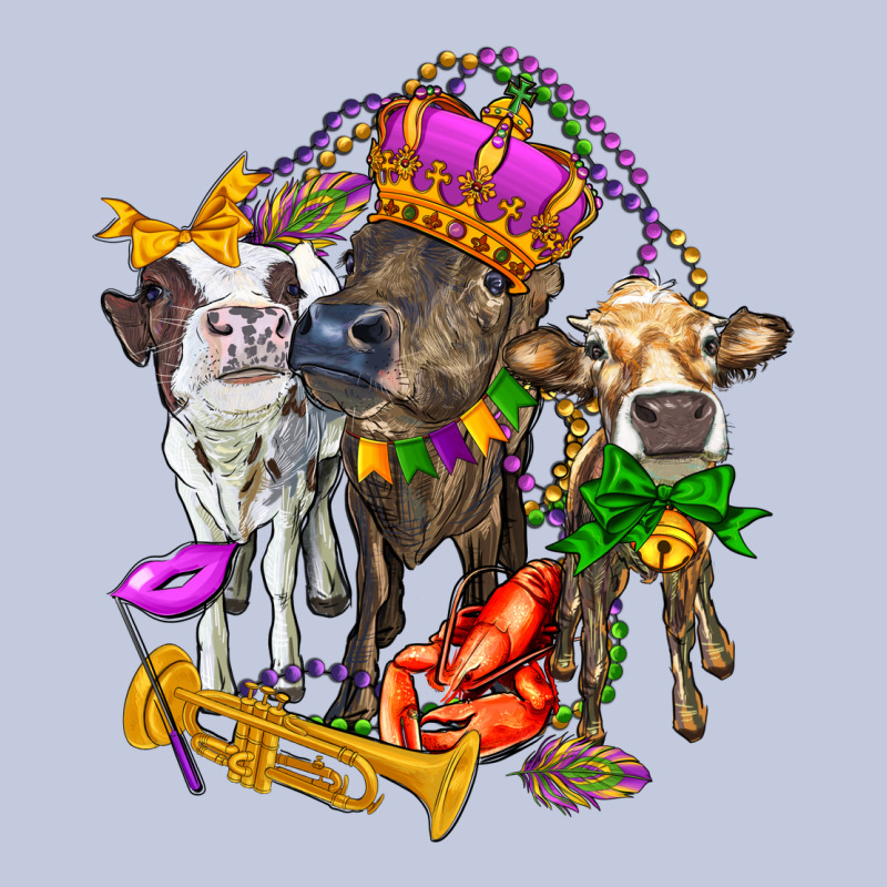 Little Cows And Mardi Gras Party Olivia Long Sleeve Tee by OliviaCreatesArt | Teevron