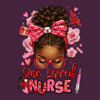 One Loved Nurse Afro Messy Bun Premium Tee | Teevron