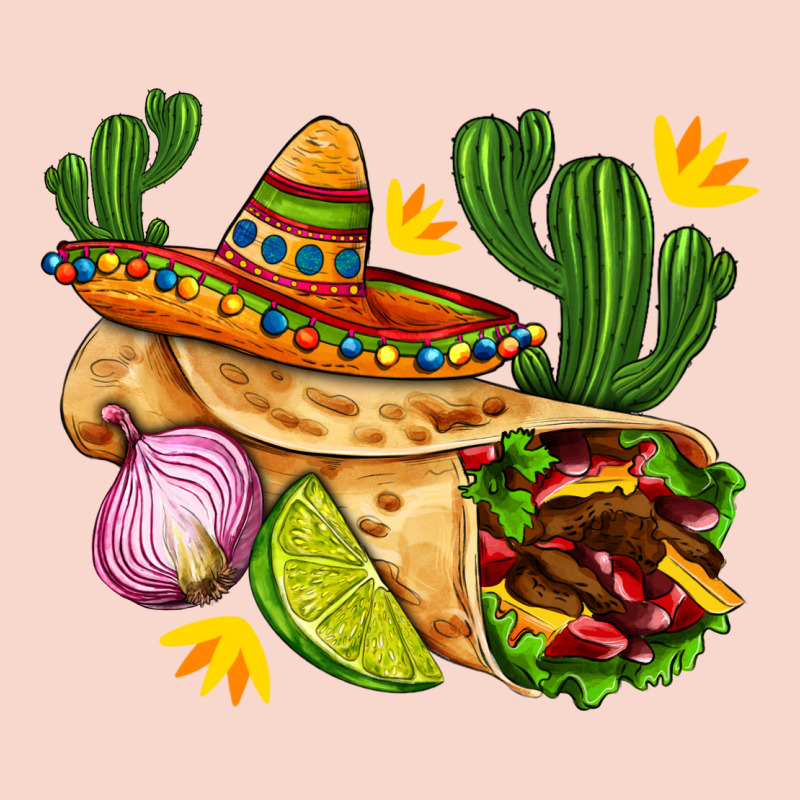 Burrito  With Sombrero And Union With Cactus Urban Hoodie by AdoDesignShop | Teevron